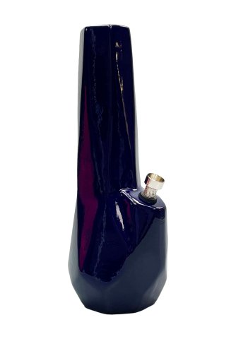 26cm  Ceramic  Geometric  Bong  Random  Colour  Design  Black