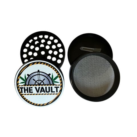 63mm  Large  Heavy  Duty  Metal 4  Part  Grinder  The  Vault  Brand  Open  Front