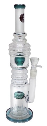 Basil  Bush  Heavy  Duty  Double  Percolator  Bong