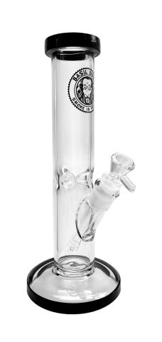 Black  Top  Bottom  Glass  Bong