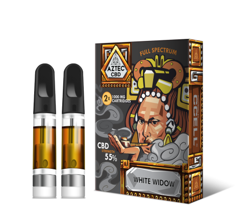 Aztec  White  Widow 55  Cbd  Vaping  Kit  Refill 2  Pack