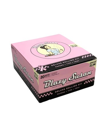 Blazy  Susan  Deluxe  Rolling  Kits  Kingsize  Skins  Tips  Folding  Tray  Pink  Box