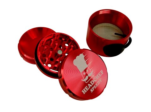 Headchef  Speedy 50mm 4  Part  Metal  Grinder  Red