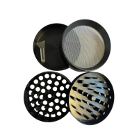63mm  Large  Heavy  Duty  Metal 4  Part  Grinder  The  Vault  Branded  Open  Back