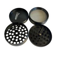 63mm  Large  Heavy  Duty  Metal 4  Part  Grinder  The  Vault  Branded  Open 0