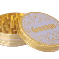 Greengo 63mm 4  Part  Herb  Grinder  Sustainable  Durable  And  Efficient  Gold