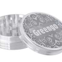 Greengo 63mm 4  Part  Herb  Grinder  Sustainable  Durable  And  Efficient  Silver