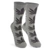 Cannabis  Leaf  Pattern  Socks  Black