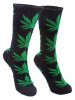 Cannabis  Leaf  Pattern  Socks  Green