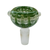 Glass  Bowl  Green   Amp   White  Patterned 14 5mm  Grind
