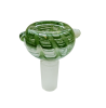 Glass  Bowl  Light  Green   Amp   White  Patterned 14 5mm  Grind