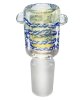 Glass  Bowl  Pale  Blue   Amp   Dark  Blue  Spiral 18 8mm  Grind