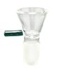 Glass  Bowl  With  Teal  Green  Handle 18 8mm  Grind