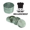 Headchef 40mm 4  Part  Razor  Grinders  Silver