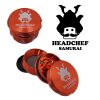 Headchef  Samurai 55mm 4  Part  Metal  Grinder  Orange