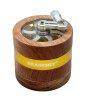 Headchef  Woodsman 62mm 4  Part  Herb  Grinder  With  Full  Swing  Hand  Crank  Gold
