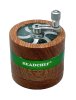 Headchef  Woodsman 62mm 4  Part  Herb  Grinder  With  Full  Swing  Hand  Crank  Green2