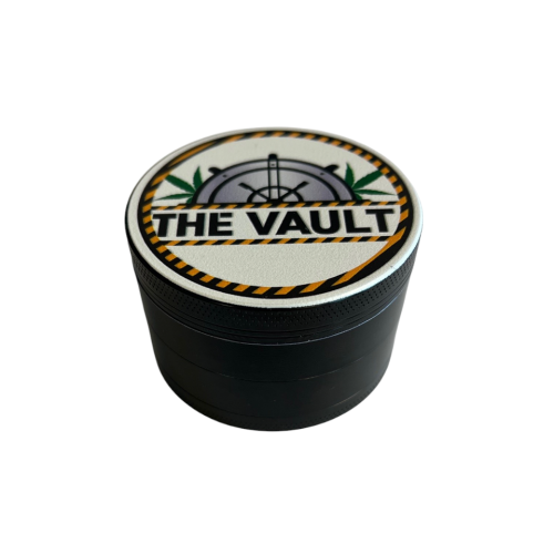 63mm  Large  Heavy  Duty  Metal 4  Part  Grinder  The  Vault  Branded  Side 0