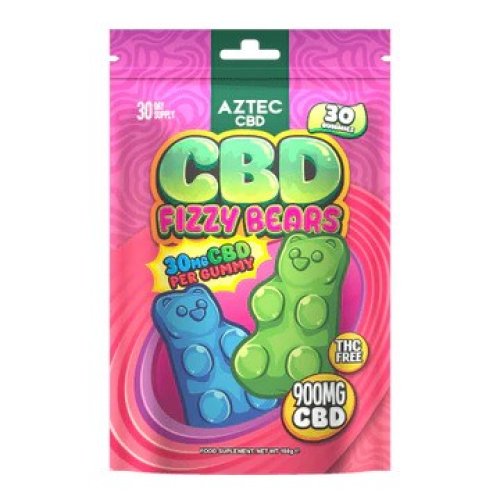 Aztec  C B D  Fizzy  Bears  Pouch  Front