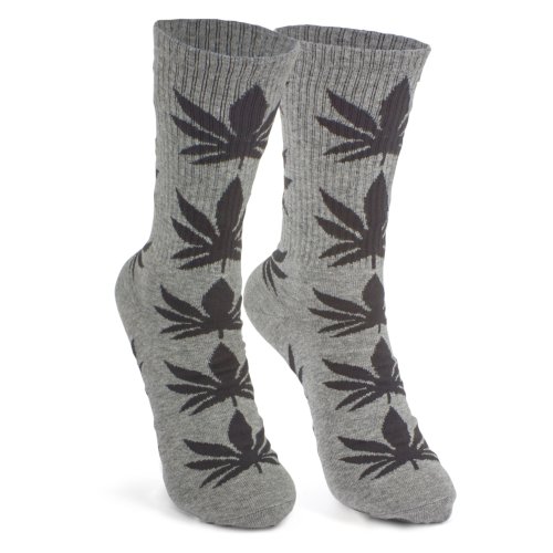 Cannabis  Leaf  Pattern  Socks  Black