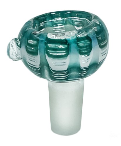 Glass  Bowl  Turquoise   Amp   White  Patterned 14 5mm  Grind