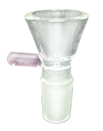 Glass  Bowl  With  Pink  Handle 18 8mm  Grind
