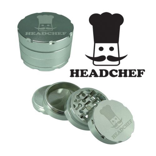 Headchef 40mm 4  Part  Razor  Grinders  Silver