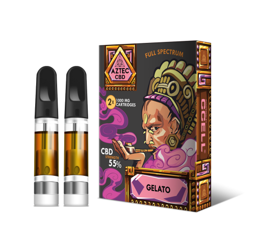 Aztec  Gelato 55  Cbd  Vaping  Kit  Refill 2  Pack
