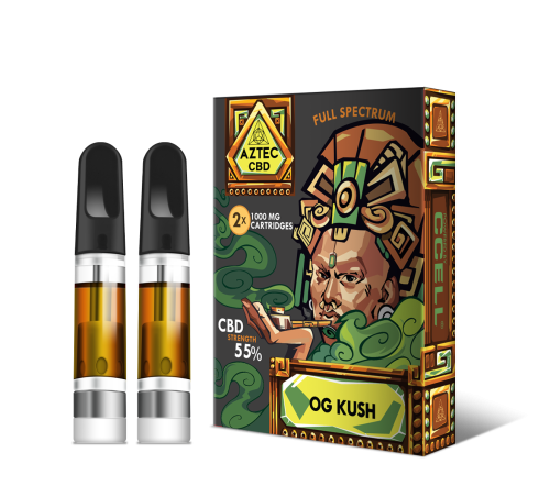 Aztec  Og  Kush 55  Cbd  Vaping  Kit  Refill 2  Pack