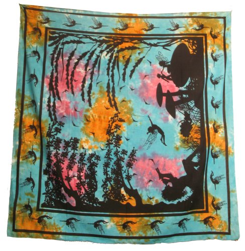 Bed  Cover  Blue  Faerie  Design  Single  Layer  Double  Bed  Cover