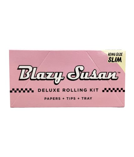Blazy  Susan  Deluxe  Rolling  Kits  Kingsize  Skins  Tips  Folding  Tray  Pink