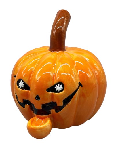 Ceramic  Pumpkin  Pipe 140mm  Tall 2