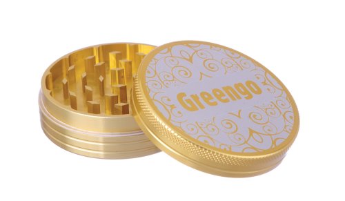 Greengo 63mm 4  Part  Herb  Grinder  Sustainable  Durable  And  Efficient  Gold