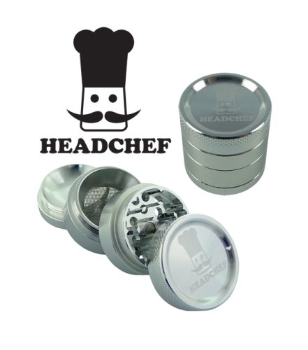Headchef 30mm 4  Part  Metal  Grinders  Silver