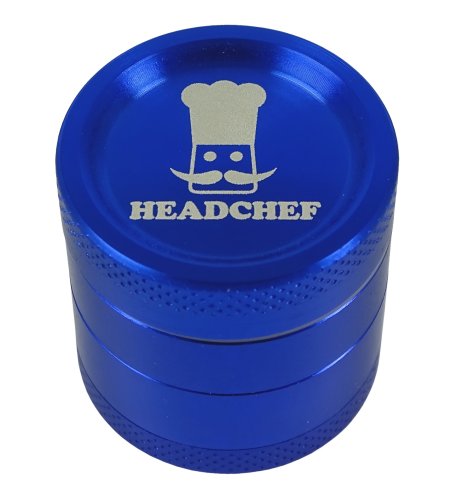 Headchef 30mm 4  Part  Metal  Grinders  Blue