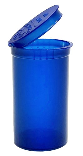 Pop  Top  Bottles 19  Dram 35g  Medical  Grade  Stash  Containers  Blue