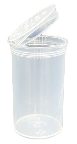 Pop  Top  Bottles 19  Dram 35g  Medical  Grade  Stash  Containers  Clear