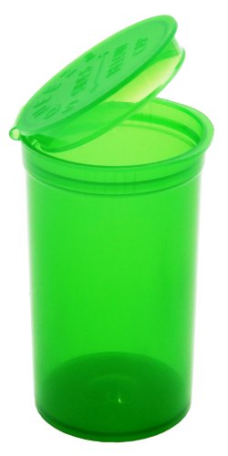 Pop  Top  Bottles 19  Dram 35g  Medical  Grade  Stash  Containers  Green
