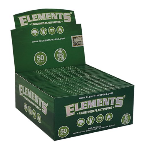 Elements  Green  Kingsize  Unrefined  Slim  Papers 1
